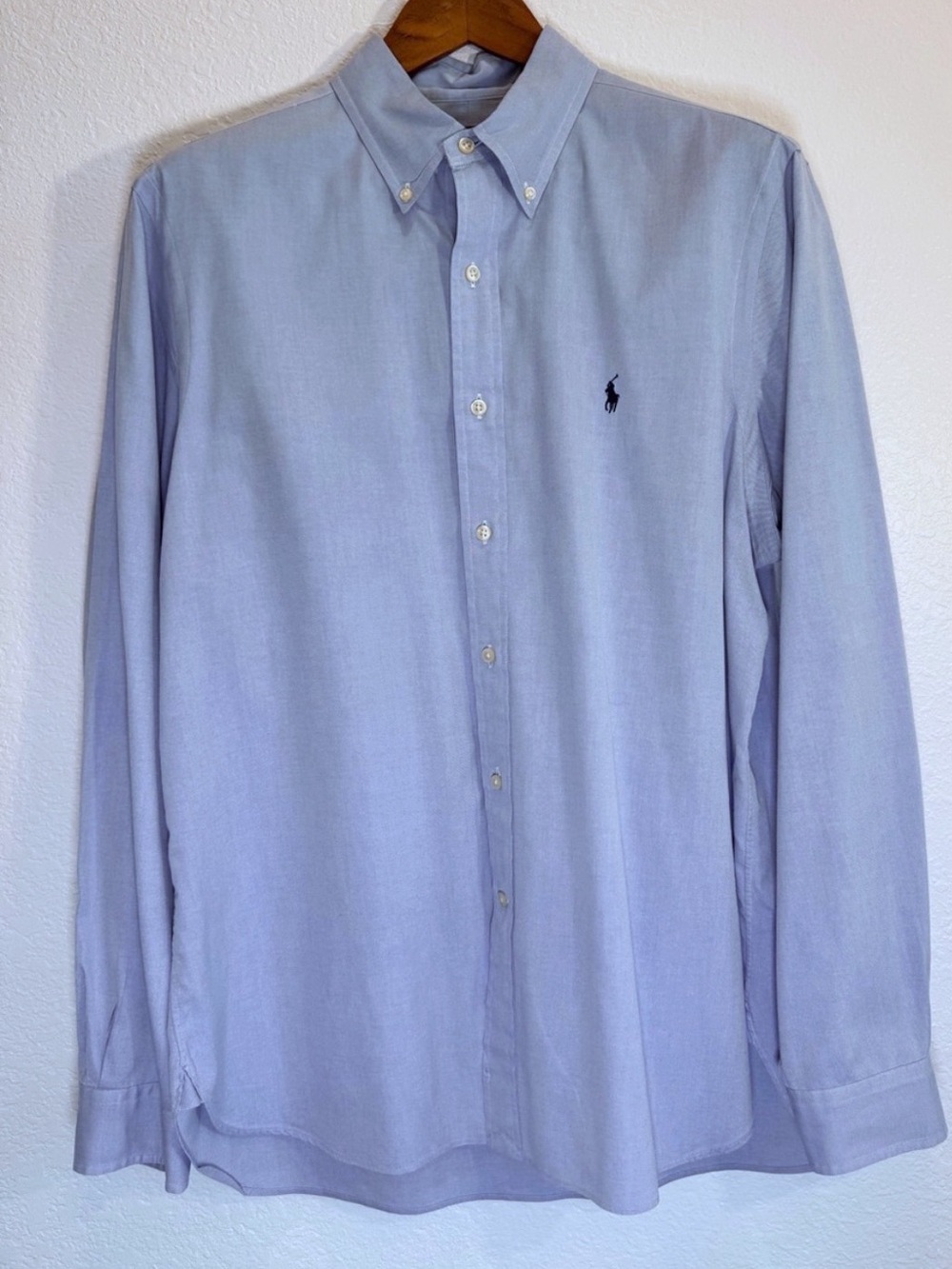 Ralph Lauren Light Blue Button-Down Oxford Dress Shirt 16 1/2